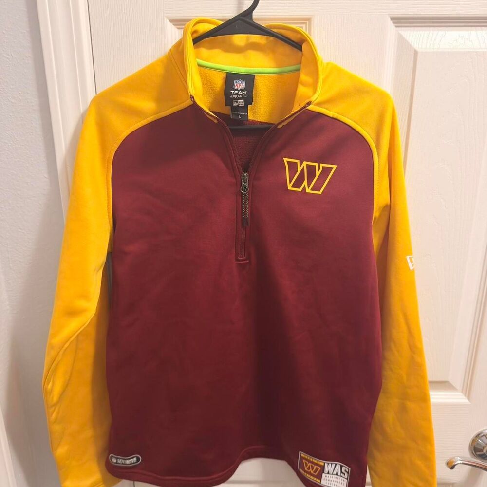 (2022) New Era Commanders Performance Quarter-Zip - Burgundy/Gold - L